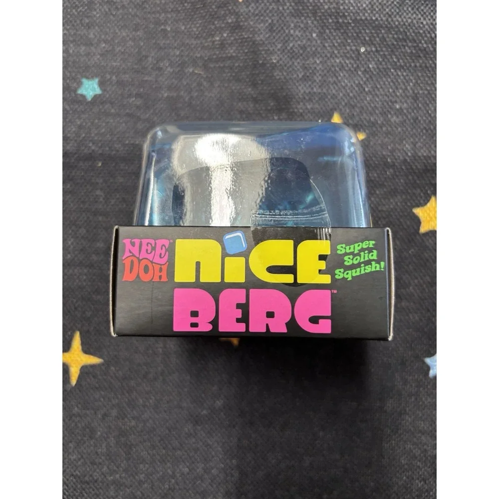 NeeDoh Nice Berg Blue XL Giant Nee Doh Niceberg Solid Squish Cube Brand New